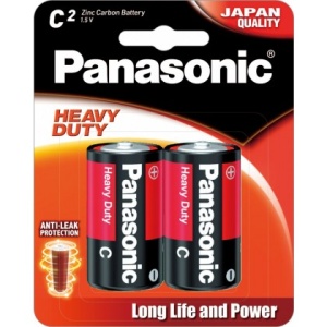 Panasonic Heavy Duty C / LR14 1.5V Carbon Zinc Battery 2 Pack