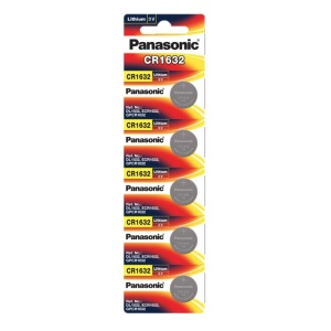 5 x Panasonic CR1632 3V Lithium Batteries