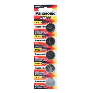 5 x Panasonic CR2032 3V Lithium Batteries