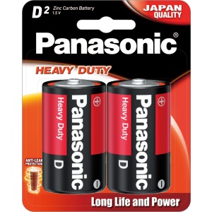Panasonic Heavy Duty D / LR20 1.5V Carbon Zinc Battery 2 Pack