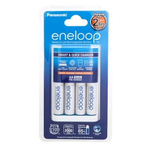 Eneloop "Quick" AA/AAA Battery Charger + 4 AA Batteries