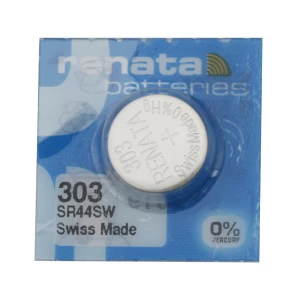 1 x Renata SR44SW / 303 / SR1154 1.55V Silver Oxide Battery