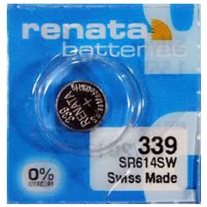 1 x Renata SR614 / SR614SW / 339 1.55V Silver Oxide Battery