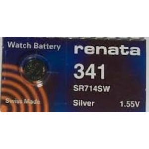 1 x Renata SR714 / SR714SW / 341 1.55V Silver Oxide Battery