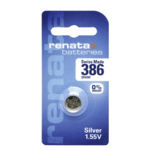 1 x Renata SR43 / 386 / SR43W 1.55V Silver Oxide Battery