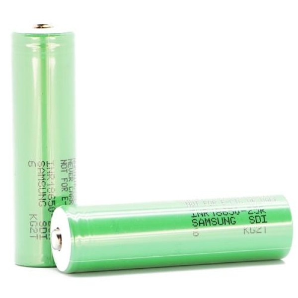 Samsung INR18650-25R 2500mAh 20A Li-Ion Battery (Button Top)