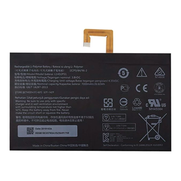 Lenovo Tab3 10 Business L14D2P31 Replacement Battery