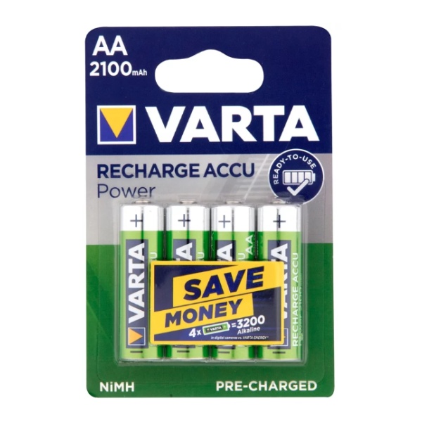 4 x Varta NiMH AA Rechargeable Batteries