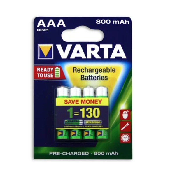 4 x Varta NiMH AAA Rechargeable Batteries - Image 2