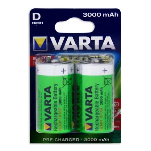 Varta D NiMH Rechargeable Batteries 2 Pack
